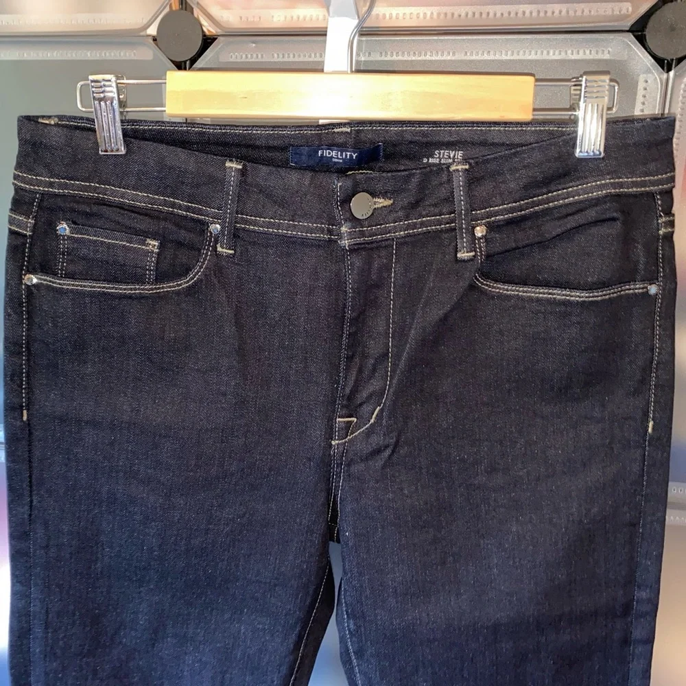 Fidelity Denim Stevie Mid Rise Slim Straight Westgate Wash Jeans Women’s Size 31 - Picture 4 of 9